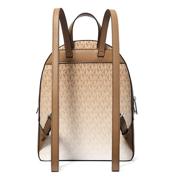 New Michael Kors Jaycee Medium Ombré Signature Logo Backpack Husk - Picture 4 of 4